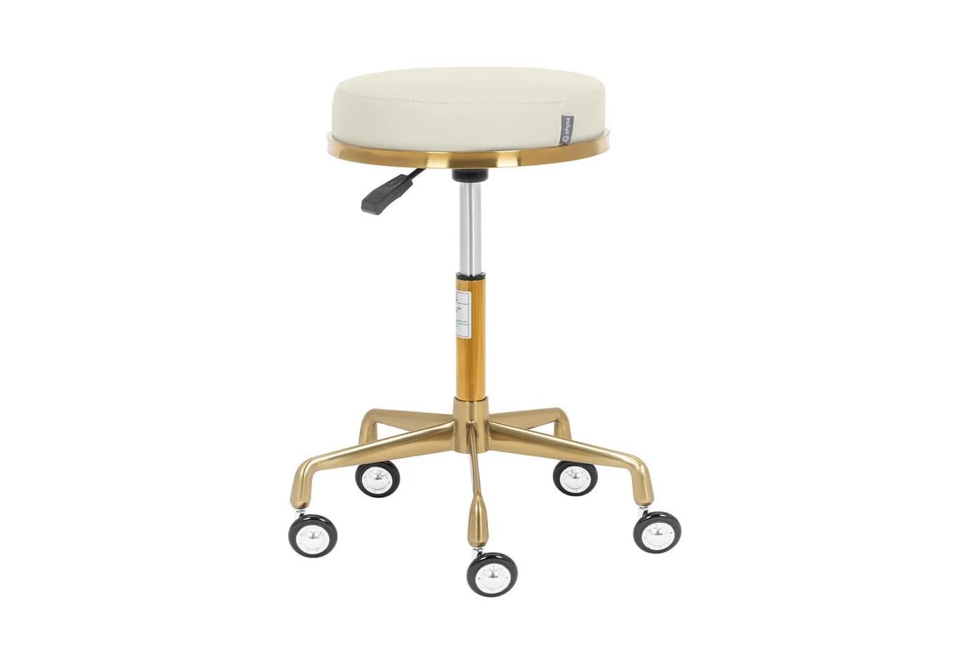 Physa Rollhocker höhenverstellbar 150 kg Beige Golden - Bild 2