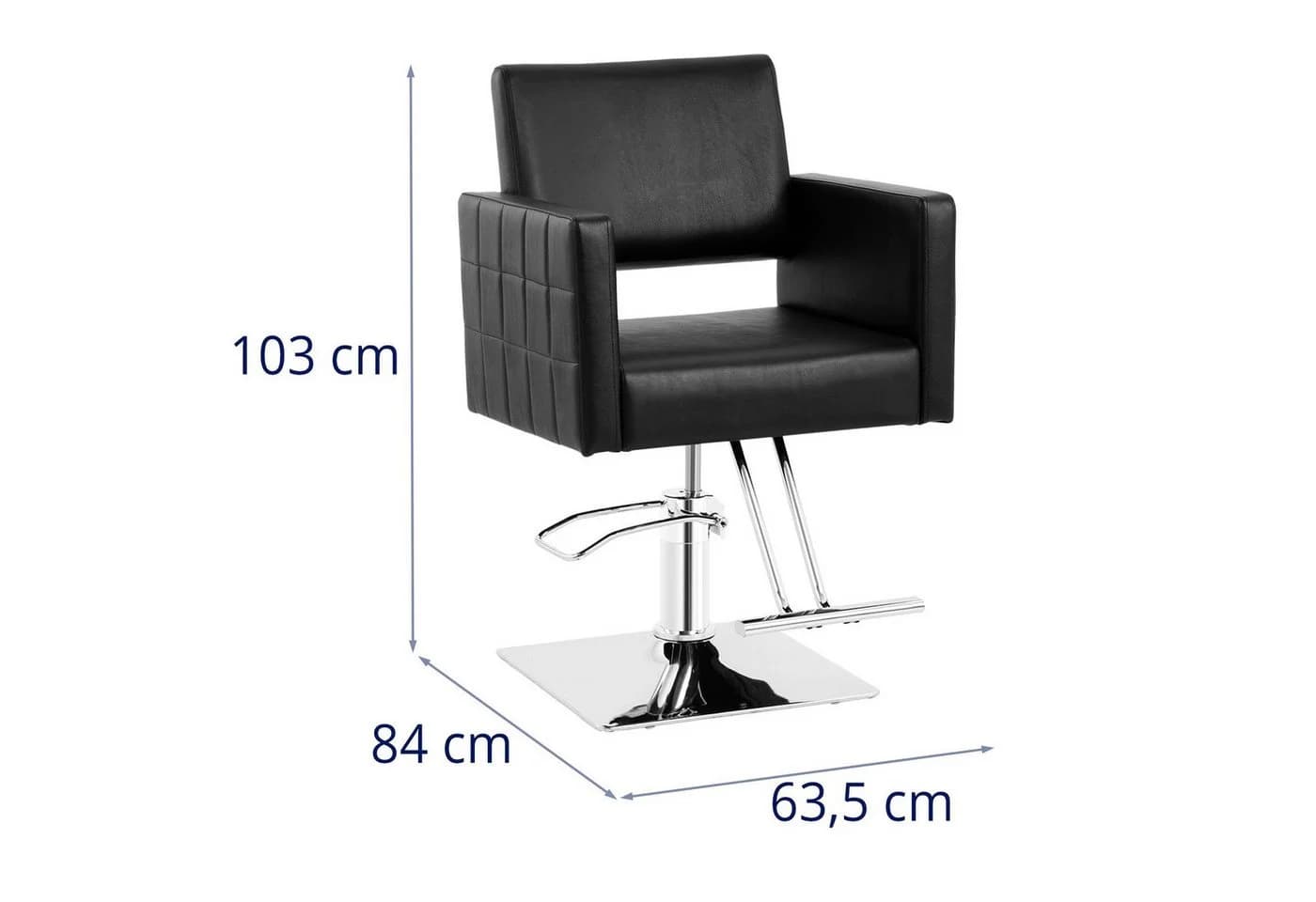 Physa Friseurstuhl Ribbleton Schwarz höhenverstellbar - Bild 5