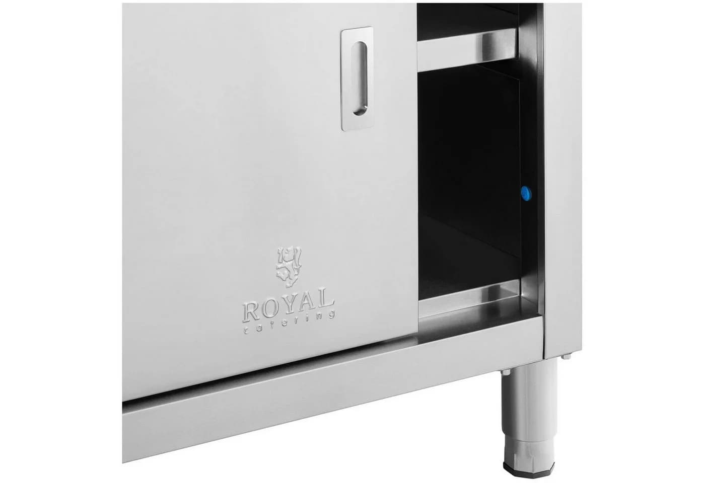 Royal Catering Arbeitsschrank Edelstahl mit Schiebetüren
