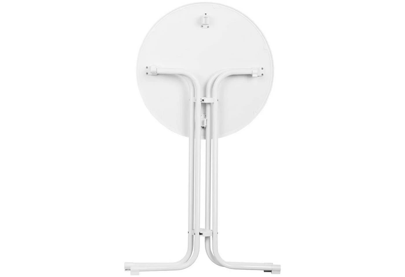 Royal Catering Bistrotisch Ø 70 cm Klappbar Weiß - Bild 5