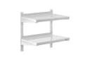 Royal Catering Wandbord Edelstahl 2 Ablagen Silber Bild 2