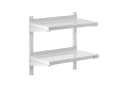 Royal Catering Hängeregal 60 x 30 cm Wandbord Doppel Wandregal Edelstahl Bild 2