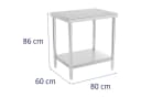 Royal Catering Arbeitstisch Edelstahl 80x60 cm Bild 5