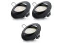 Brandson LED Einbaustrahler 3er Set Schwarz Dimmbar Schwenkbar Bild 2