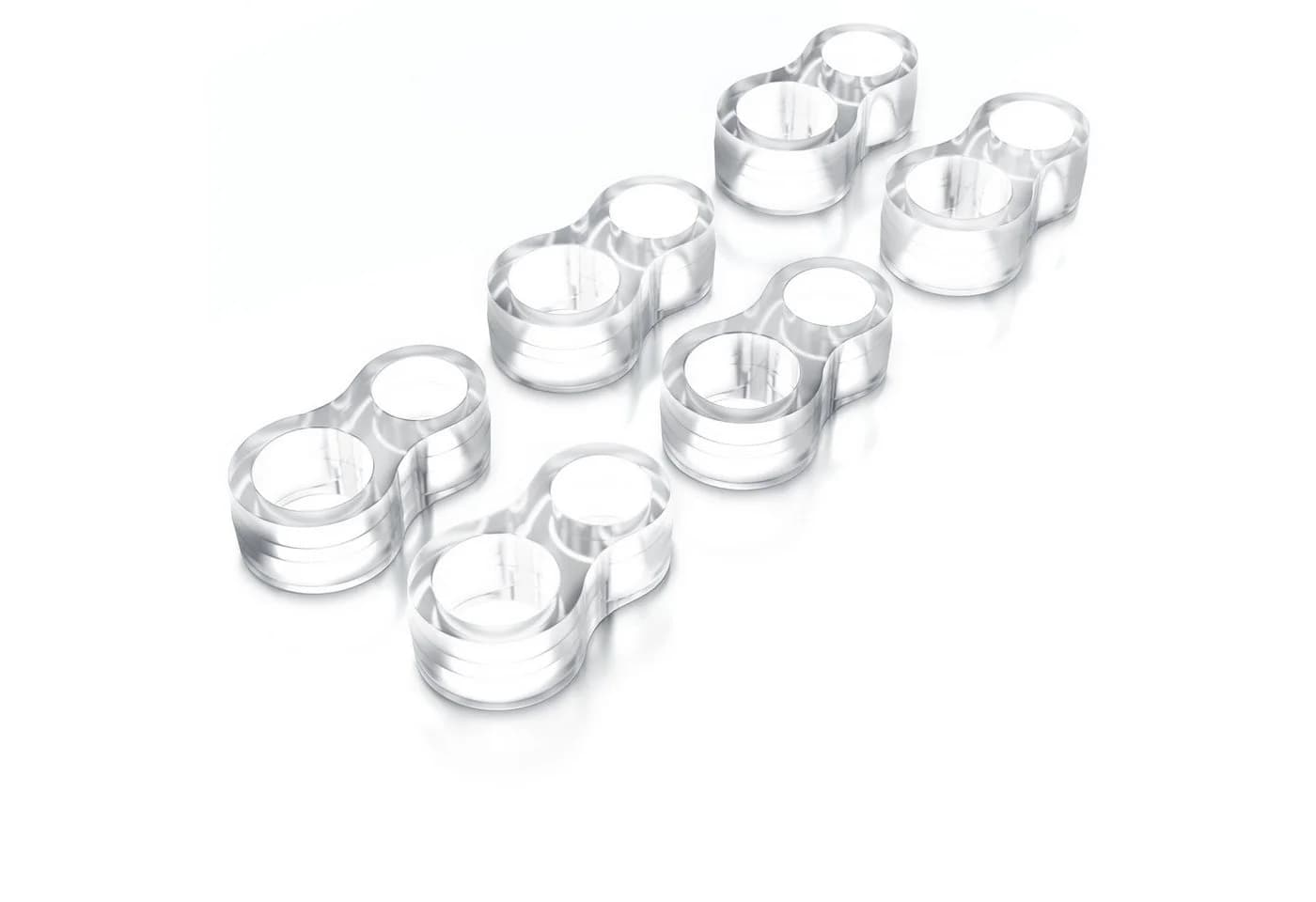 BEARWARE Türklinkenpuffer Transparent 6er Set Silikon Stoßfänger - Bild 2