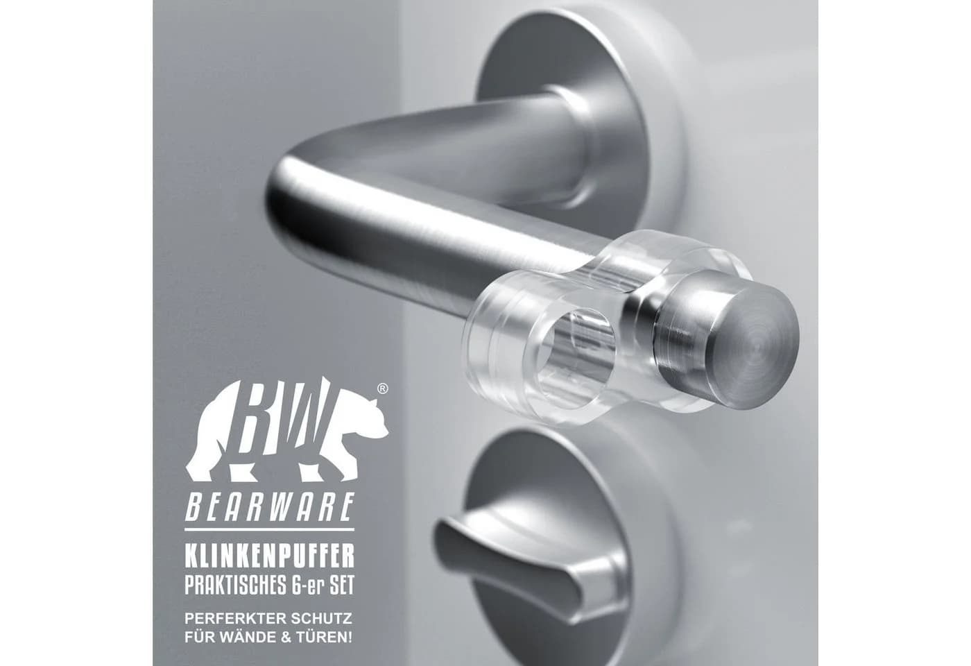 BEARWARE Türklinkenpuffer Transparent 6er Set Silikon Stoßfänger - Bild 3