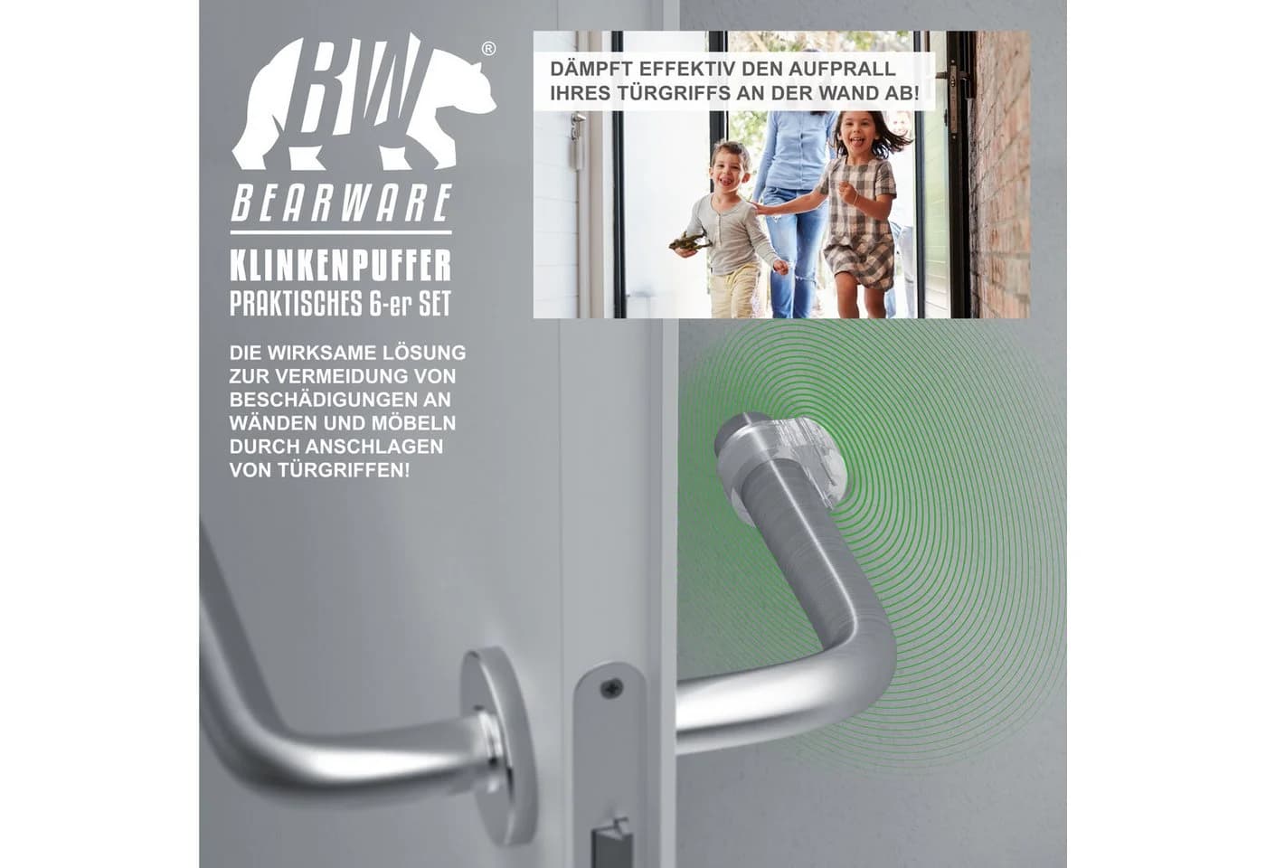 BEARWARE Türklinkenpuffer 6er Set Transparent Silikon - Bild 5