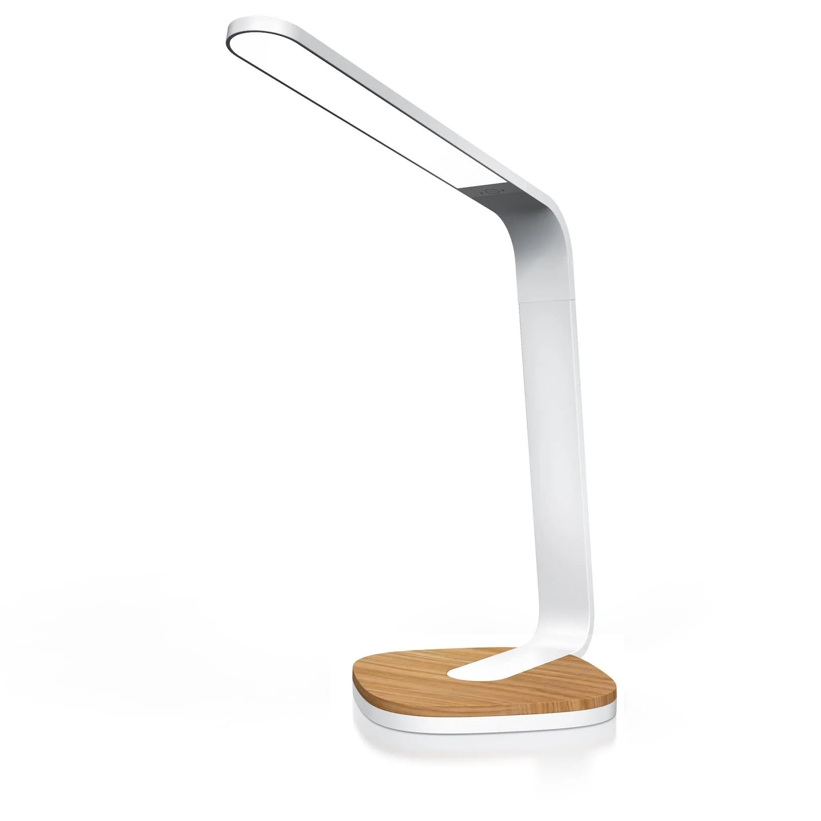 Brandson LED Schreibtischlampe Weiß/Braun Touch Dimmbar Timer