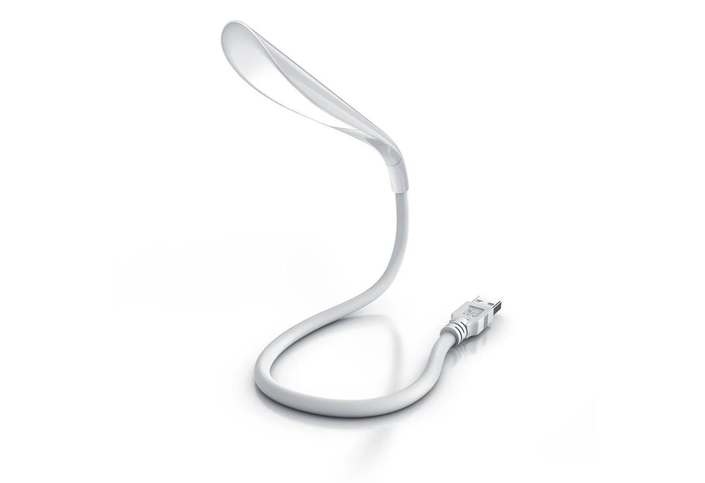 CSL LED Leselampe Weiß Flexibel Schwanenhals USB Anschluss - Bild 2