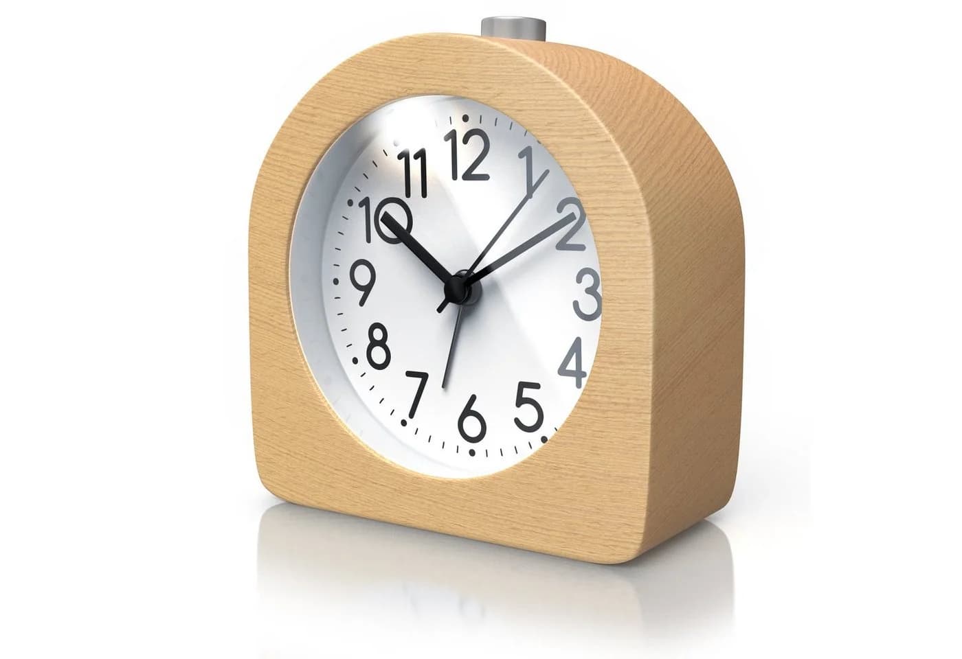 BEARWARE Retro Wecker Analog Holz Braun mit Beleuchtung - Bild 2