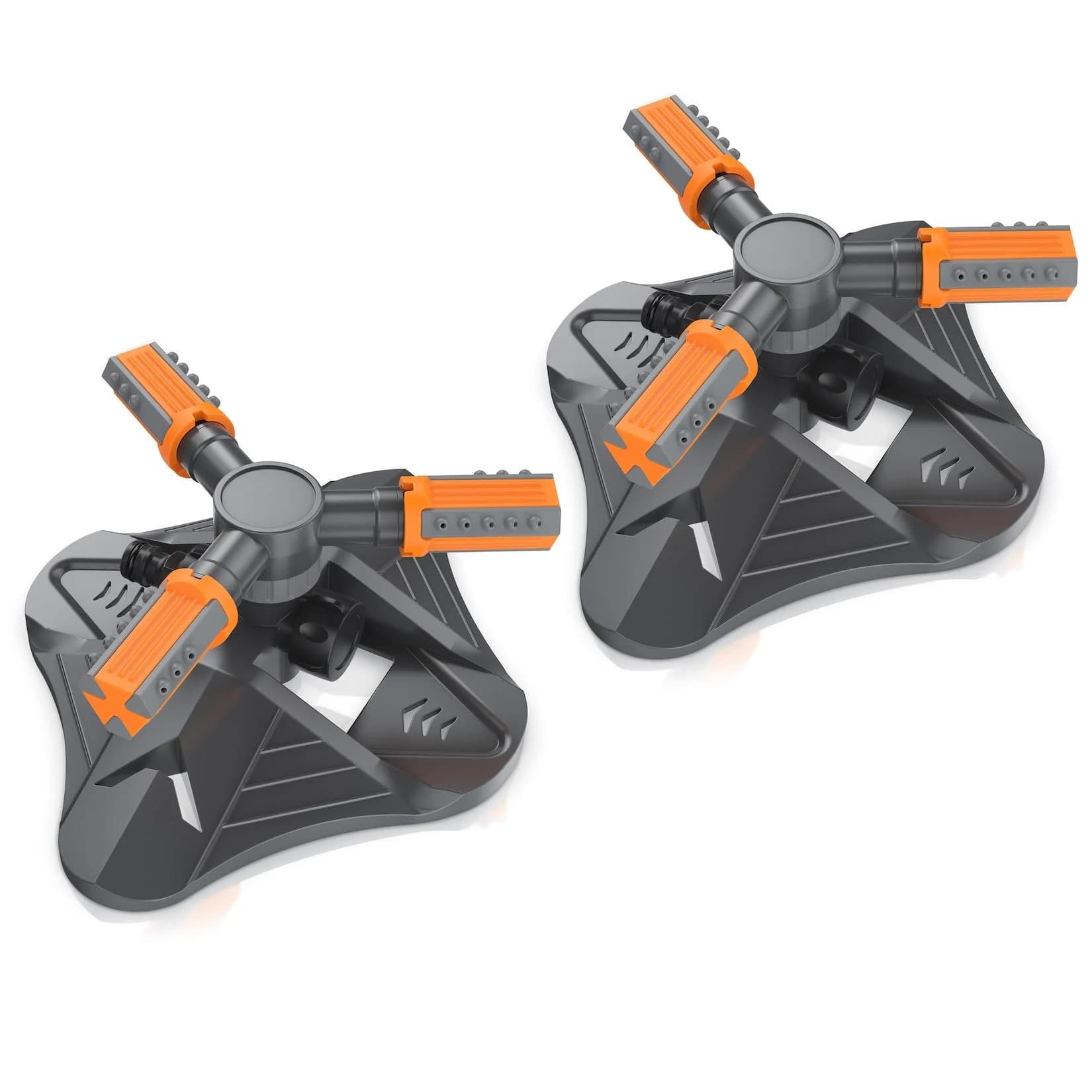 Brandson 2x Kreisregner Garten Sprinkler 360° Rasensprenger 3 Arm