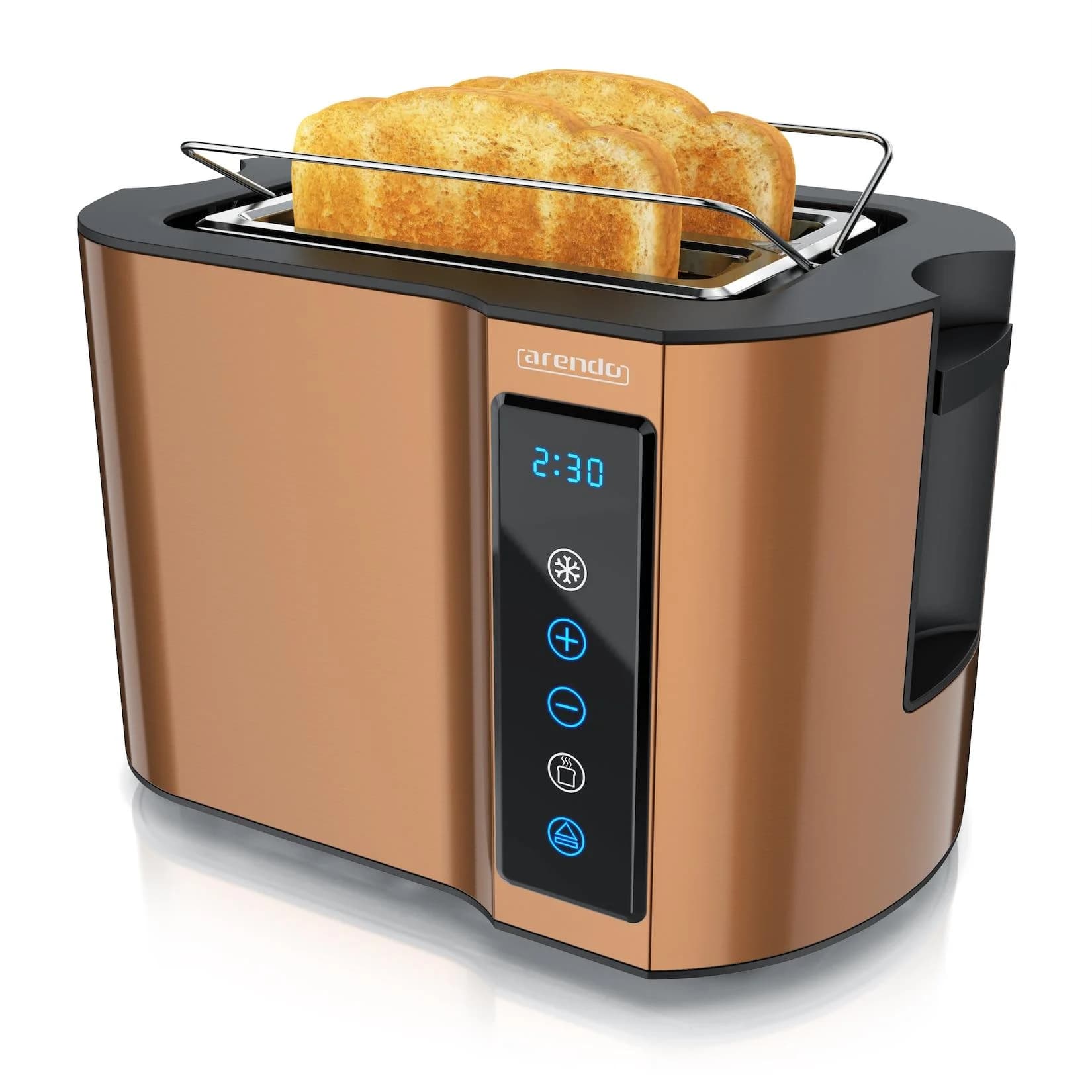 Arendo Toaster Wärmeisoliertes Doppelwandgehäuse 7 Bräunungsgrade