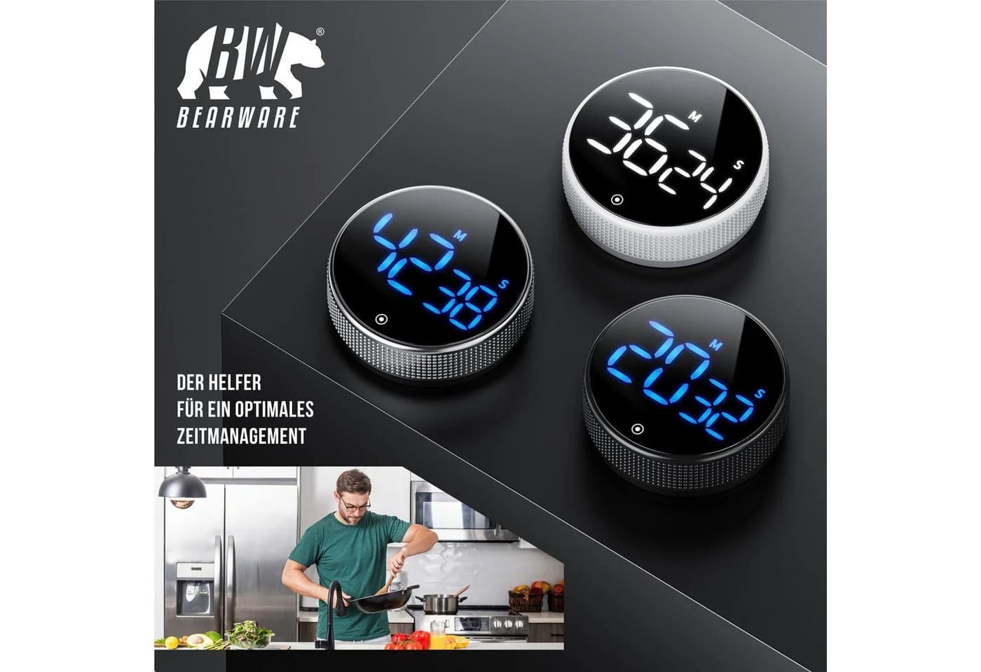 BEARWARE Küchentimer Digital Magnetisch LED Display Countdown - Bild 5