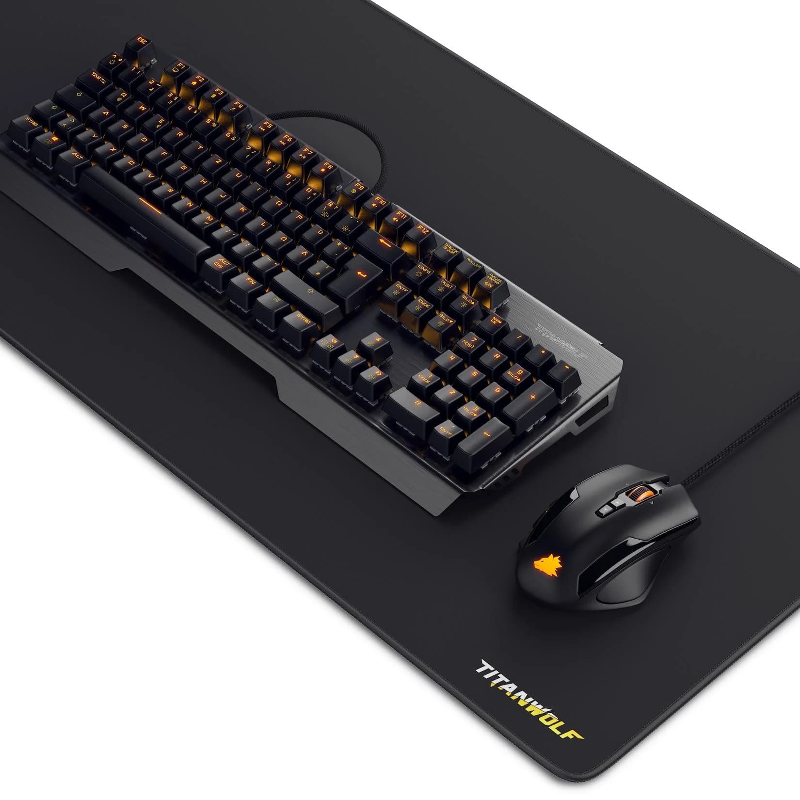 Titanwolf Gaming Set - Tastatur, Maus, XXL Mousepad