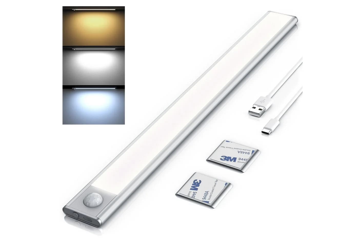 Brandson LED-Unterschrankleuchte mit Bewegungsmelder, 3 Lichtfarben, Dimmbar - Bild 2