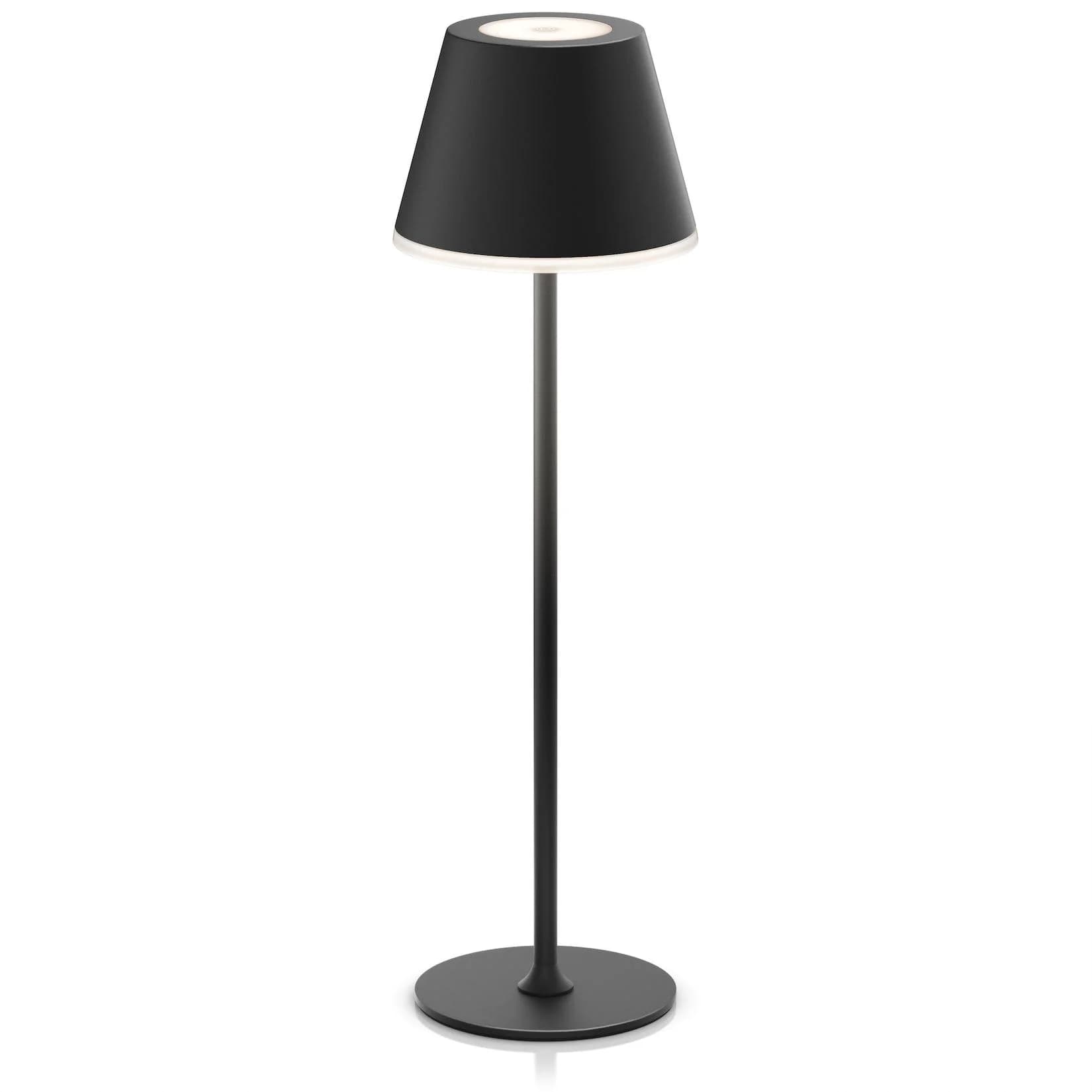 Brandson LED Tischleuchte mit Akku, Dimmbar, Touch, Metall, Schwarz