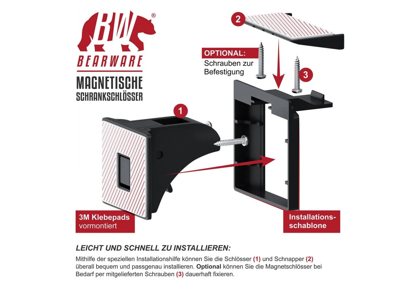 Magnetische, selbstklebende Kindersicherung - Bild 4