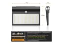 Brandson LED Solarleuchte mit PIR-Sensor 84 LEDs IP54 Schwarz Bild 1