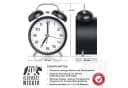 BEARWARE Wecker Analog Retro Weiß LED Beleuchtung Glockenalarm Bild 1