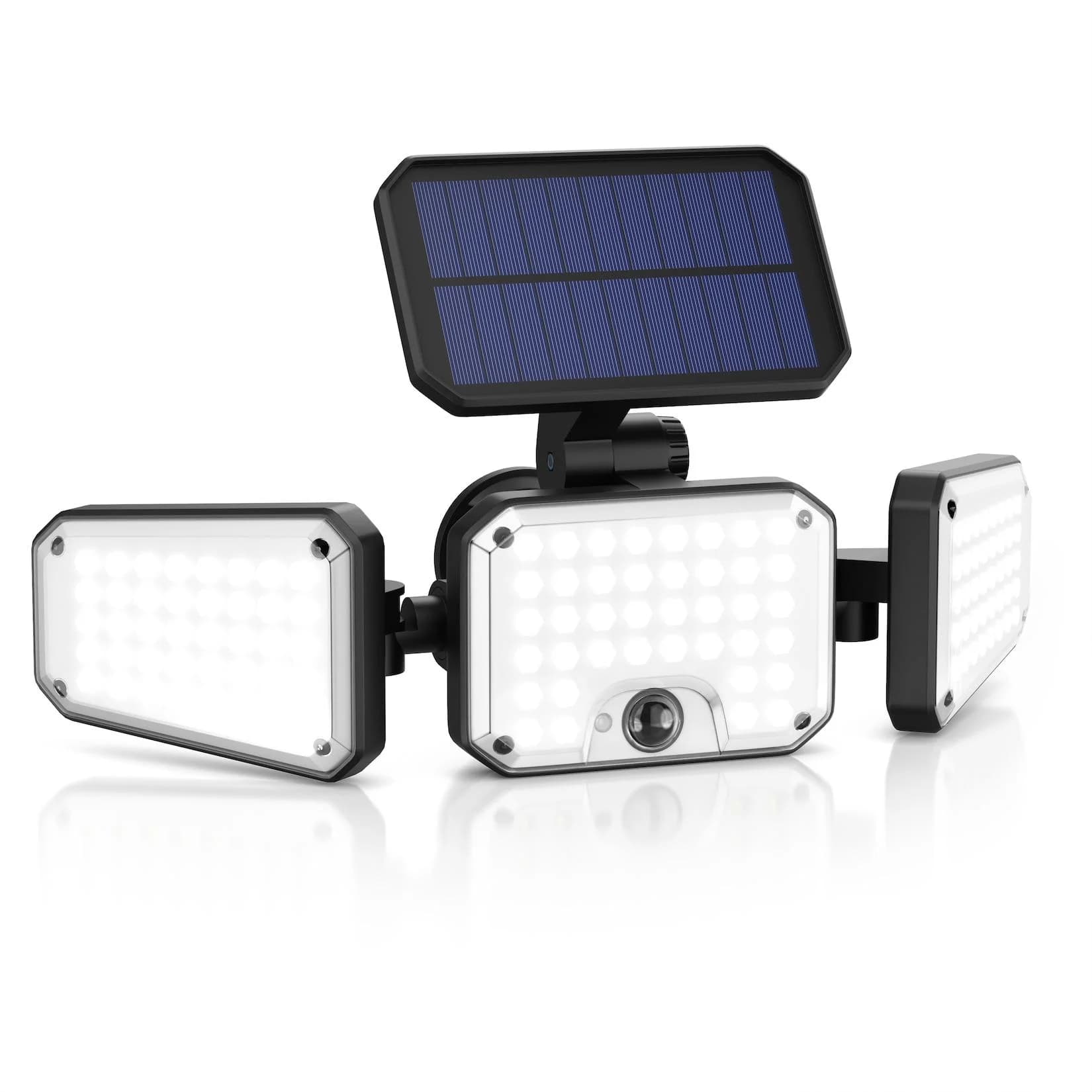 Brandson LED Solarleuchte Außenlampe 120 LEDs PIR-Sensor Schwarz