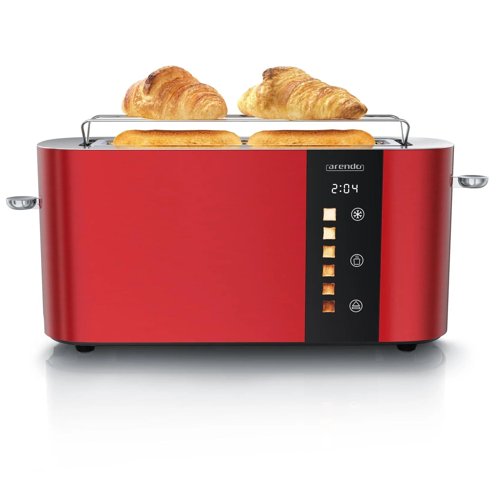 Arendo Toaster Edelstahl Langschlitz Touch Display