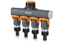 Brandson 4-Wege Wasserverteiler Schwarz/Orange mit 4 Ausgängen Bild 2