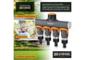 Brandson 4-Wege Wasserverteiler Schwarz/Orange mit 4 Ausgängen Bild 5