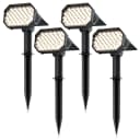 Brandson 4x LED Solar Gartenstrahler Schwarz IP65 Bild 1