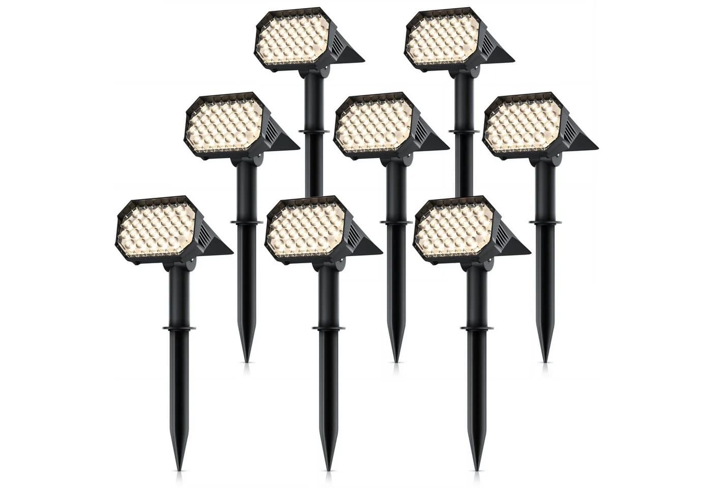 Brandson 8x LED Solar Gartenstrahler Schwarz IP65 - Bild 3