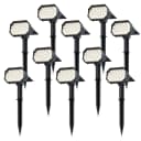 Brandson 10x LED Gartenstrahler Solar Erdspießleuchte Warmweiß IP65 Bild 1