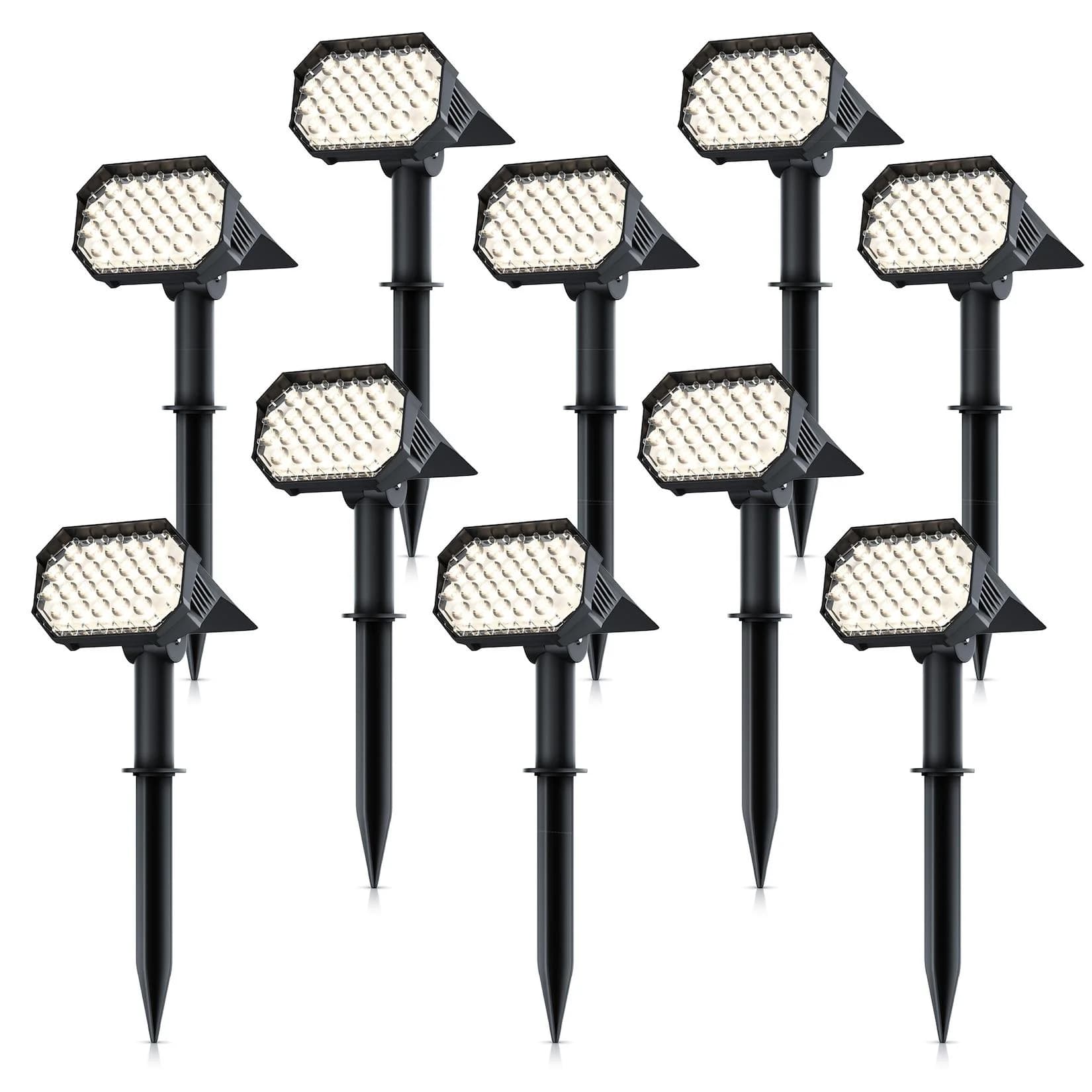 Brandson 10x LED Gartenstrahler Solar Erdspießleuchte Warmweiß IP65 - Bild 1
