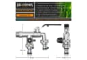 Brandson Garten-Wasserhahn Doppelanschluss Messing Silber Bild 1
