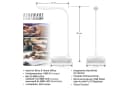 BEARWARE LED Schreibtischlampe Dimmbar Weiß USB/Batterie Bild 1