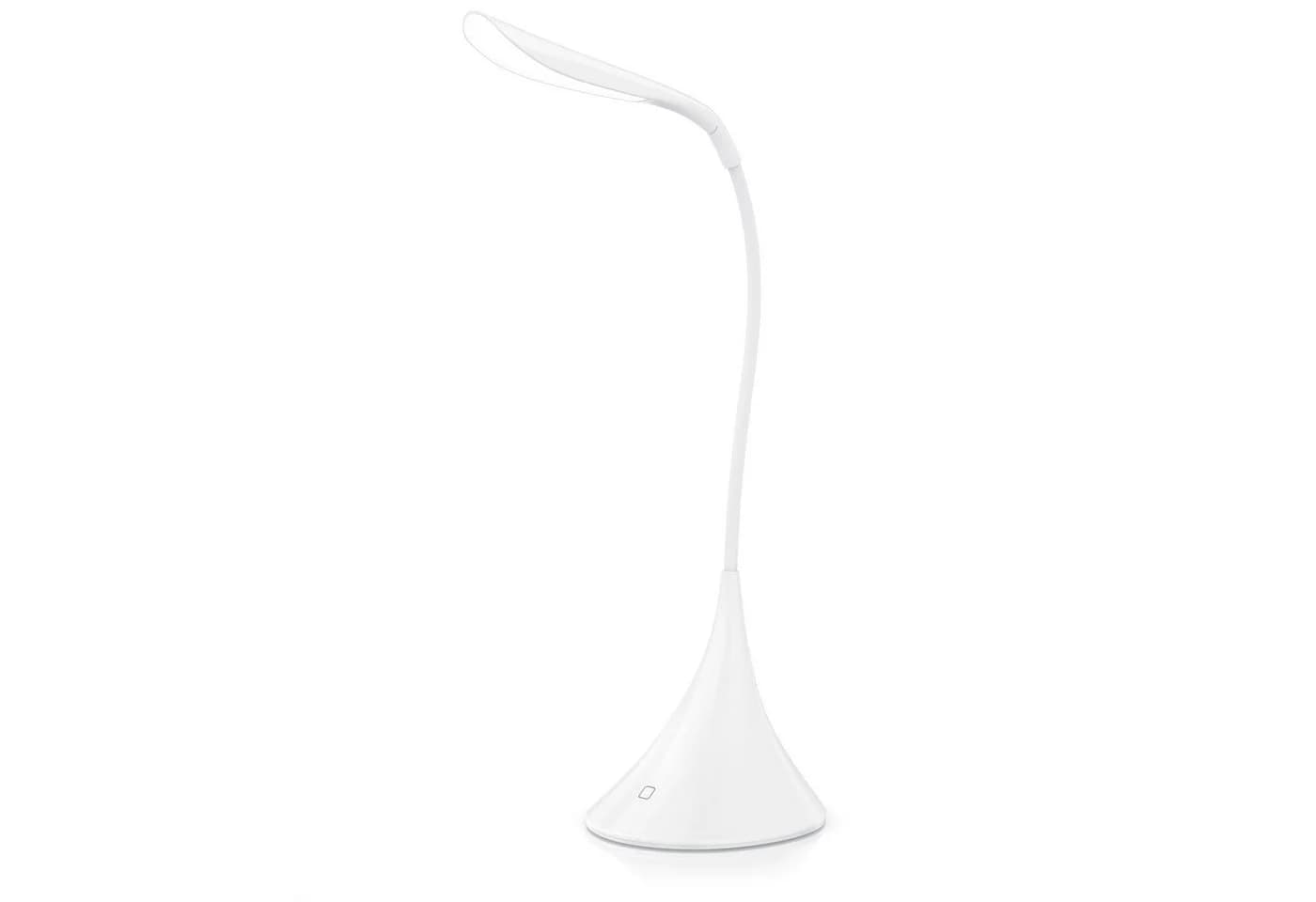 BEARWARE LED Schreibtischlampe Weiß Flexibler Schwanenhals USB & Batterie - Bild 2