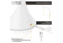 BEARWARE LED Schreibtischlampe Weiß Flexibler Schwanenhals USB & Batterie Bild 3