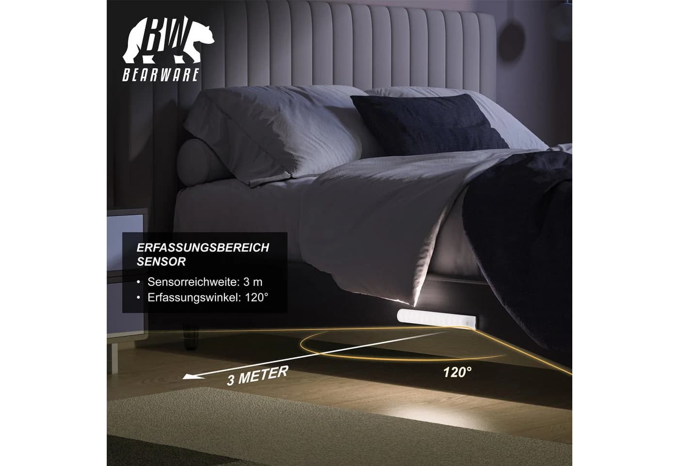BEARWARE Smarte LED-Sensorleuchte mit Bewegungsmelder 4 Lichtfarben - Bild 5