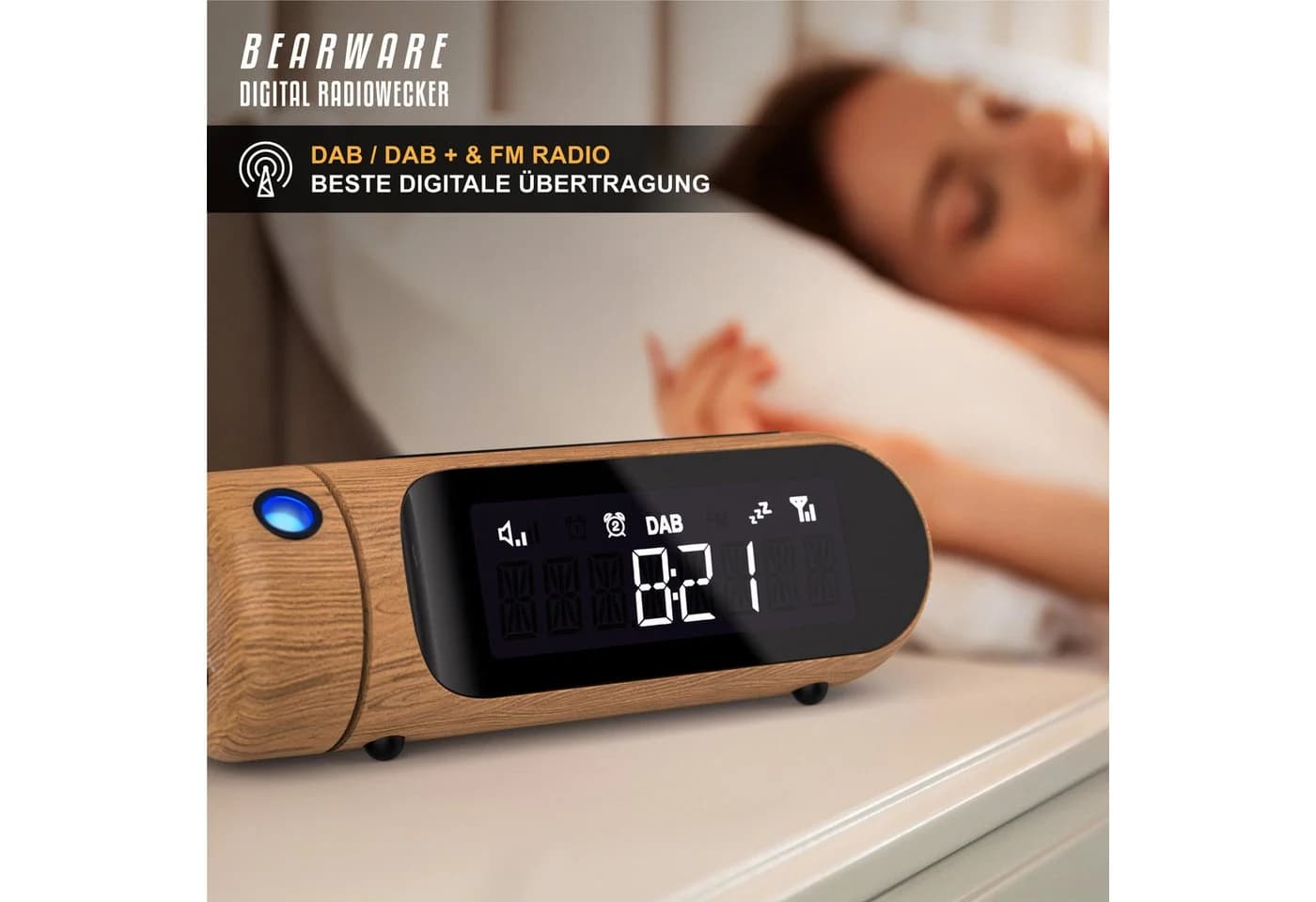 BEARWARE Radiowecker DAB+ mit Projektion und Dual Alarm - Bild 5