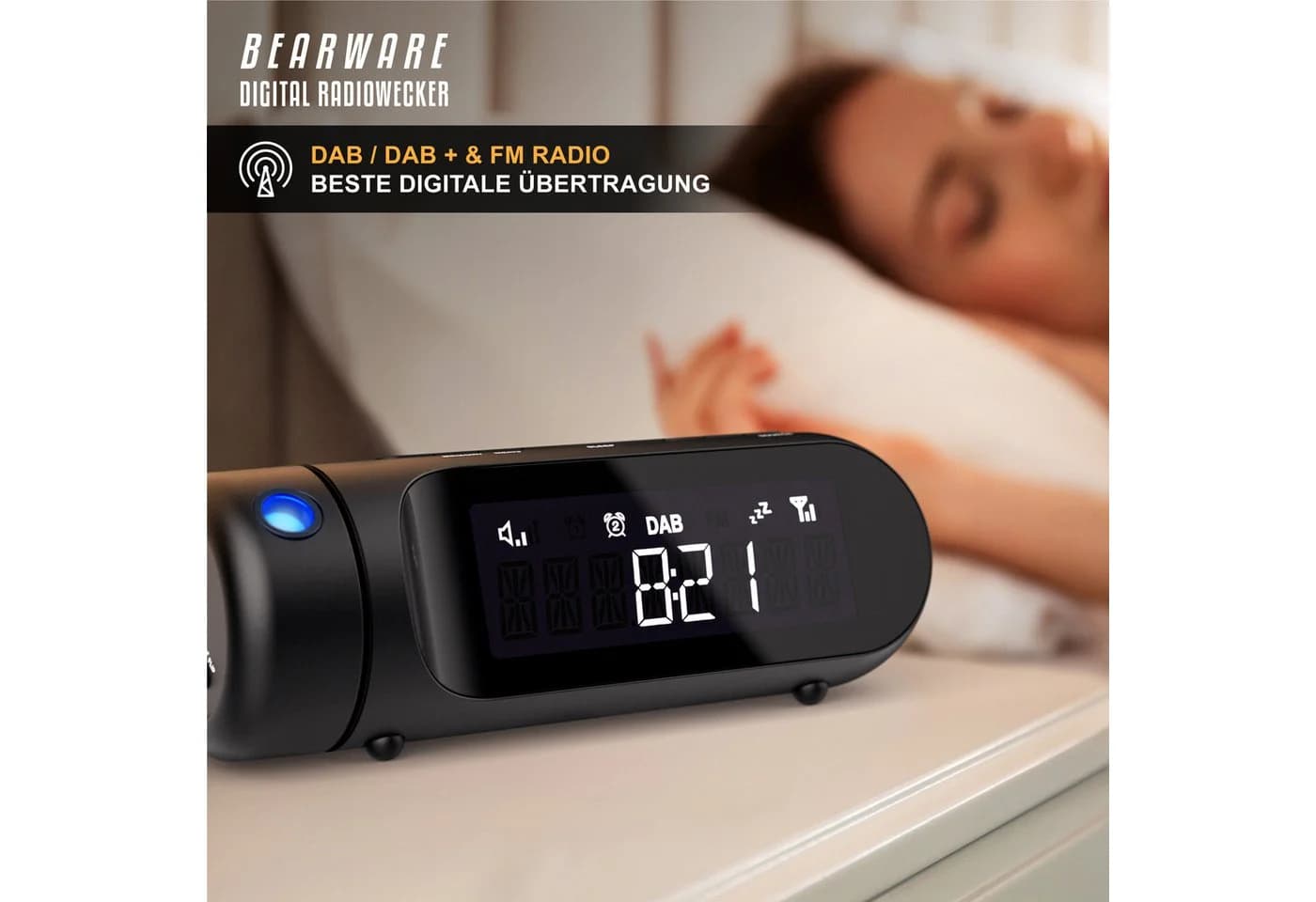 BEARWARE Radiowecker mit DAB+ Projektion und Dual Alarm - Bild 5