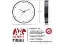 BEARWARE Funkwanduhr Wanduhr rund, Funkuhr, neutrales Design mit Glasabdeckung Bild 1