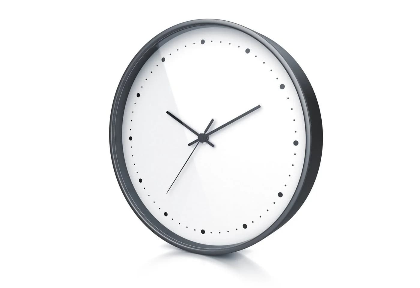 BEARWARE Funkwanduhr Wanduhr rund, Funkuhr, neutrales Design mit Glasabdeckung - Bild 2