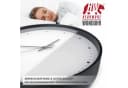 BEARWARE Funkwanduhr Wanduhr rund, Funkuhr, neutrales Design mit Glasabdeckung Bild 4