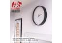BEARWARE Funkwanduhr Wanduhr rund, Funkuhr, neutrales Design mit Glasabdeckung Bild 5