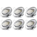 Brandson LED Einbaustrahler 6er Set Silber Dimmbar Schwenkbar Bild 1