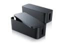 BEARWARE Kabelbox 2-tlg Schwarz/Weiß mit Gummifüßen Bild 2