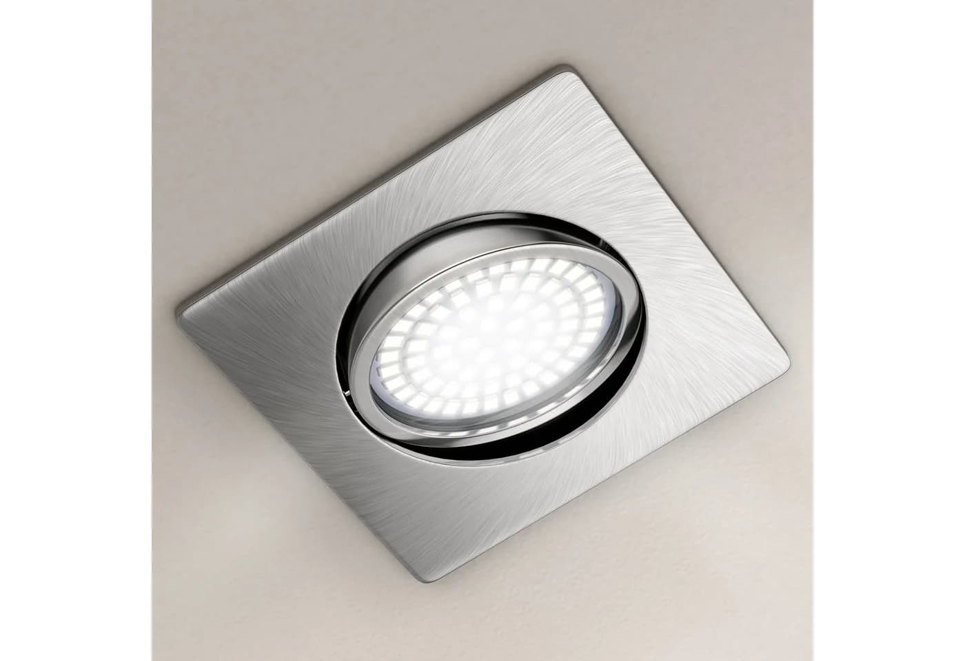 Brandson LED Einbaustrahler 4er Set Schwenkbar Warmweiß Silber - Bild 5