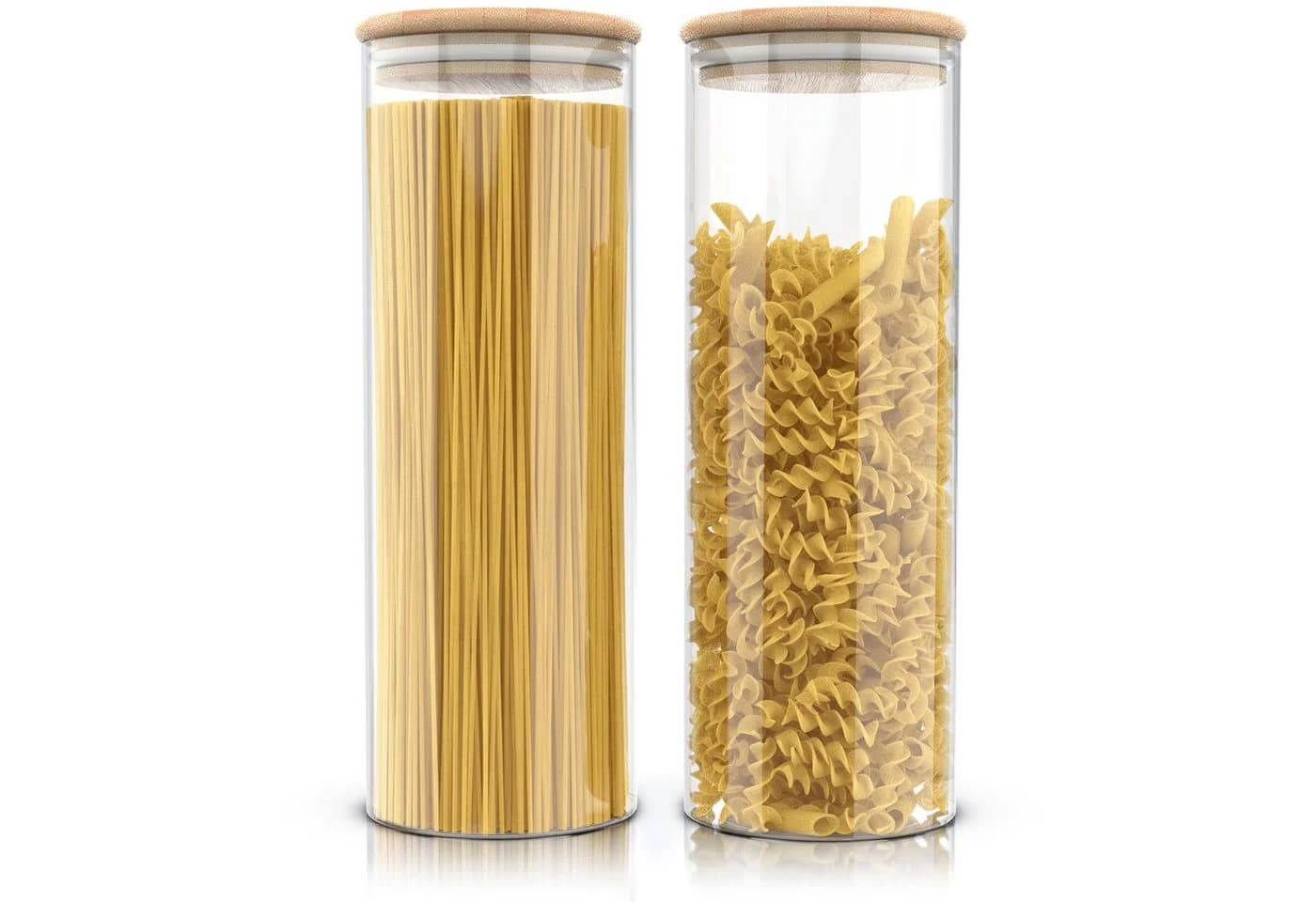 Arendo Glasbehälter-Set 2x 2,2 L mit Bambusdeckel - Bild 2