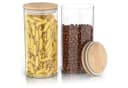 Arendo Aufbewahrungsbecher 2x 1,5L Borosilikatglas mit Bambusdeckel Bild 5