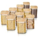 Arendo Glasbehälter-Set 10x 1,2L mit Bambusdeckel Bild 2