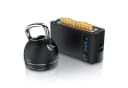 Arendo Frühstücks-Set Edelstahl Wasserkocher 1,7l & 2-Scheiben Toaster Schwarz Bild 2