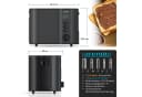 Arendo Frühstücks-Set Edelstahl Wasserkocher & Toaster Schwarz Bild 4